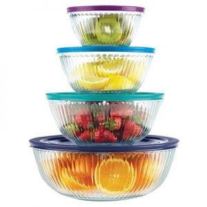 Glass Bowl Set with Lids